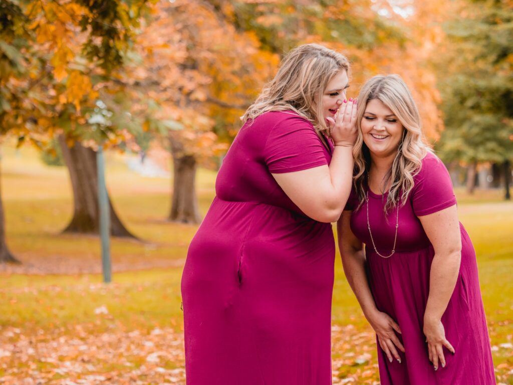 Beautiful Plus Size Women in the Park